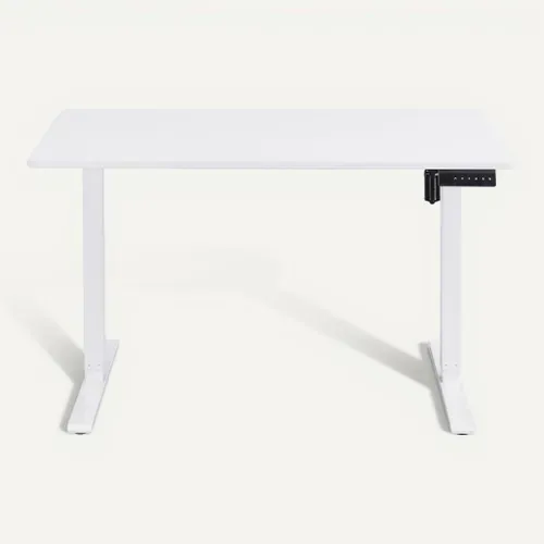 Bureau assis / debout L.120 cm LOUIS blanc vue de face