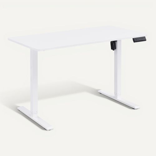 Bureau assis / debout L.120 cm LOUIS blanc vue 3/4