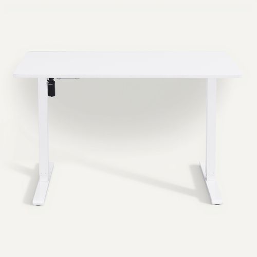 Bureau assis / debout L.120 cm LOUIS blanc vue de derrière