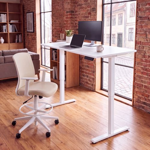 Bureau assis/debout L.140 cm LOUIS blanc