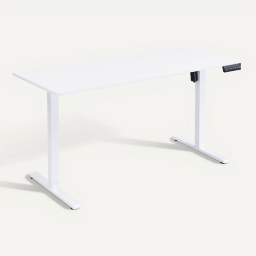 Bureau assis/debout L.140 cm LOUIS blanc vue 3/4