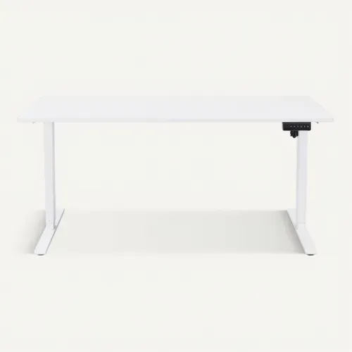 Bureau assis/debout L.160 cm LOUIS blanc vue de face