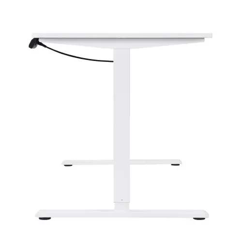 Bureau assis/debout L.160 cm LOUIS blanc vue de profil