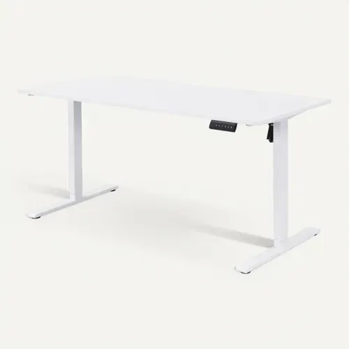 Bureau assis/debout L.160 cm LOUIS blanc vue 3/4