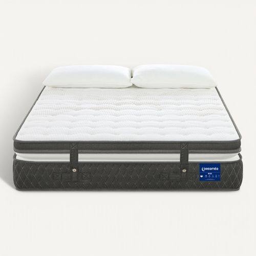 Matelas ressorts 160x200 cm avec mémoire de forme ép.35cm +surmatelas +2 oreillers ROSS vue de face
