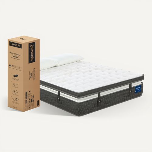 Matelas ressorts 160x200 cm avec mémoire de forme ép.35cm +surmatelas +2 oreillers ROSS