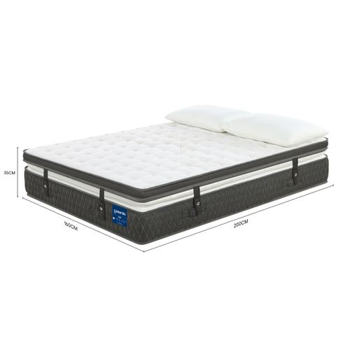 Matelas ressorts 160x200 cm avec mémoire de forme ép.35cm +surmatelas +2 oreillers ROSS