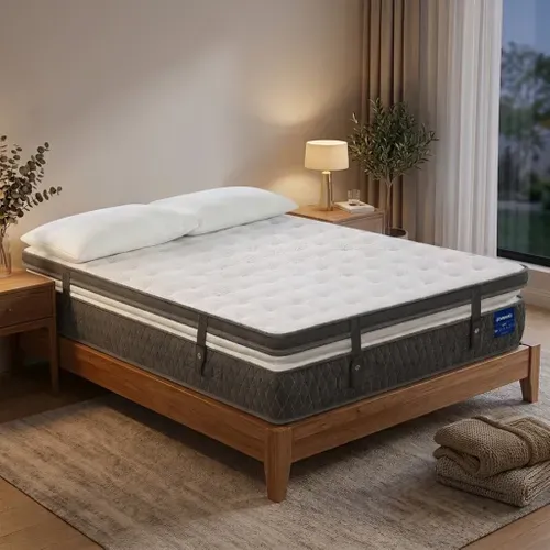 Matelas ressorts 180x200 cm avec mémoire de forme ép.35cm +surmatelas +2 oreillers ROSS vue d'ambiance 1