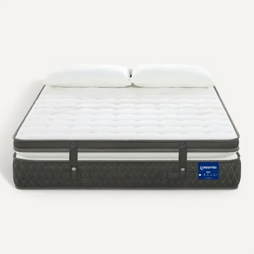 Matelas ressorts 180x200 cm avec mémoire de forme ép.35cm +surmatelas +2 oreillers ROSS vue de face