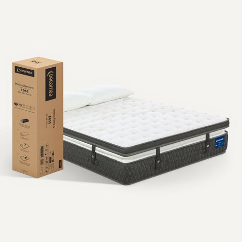 Matelas ressorts 180x200 cm avec mémoire de forme ép.35cm +surmatelas +2 oreillers ROSS