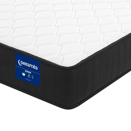 Ensemble matelas ressorts 160x200 cm ép. 20 cm avec 2 oreillers SIMON vue détaillée