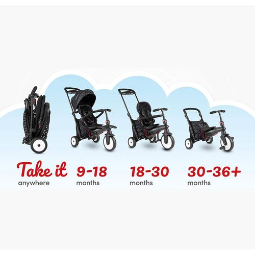 Trike Str5 Evolutif Pliable 7 En 1 Noir Et Blanc