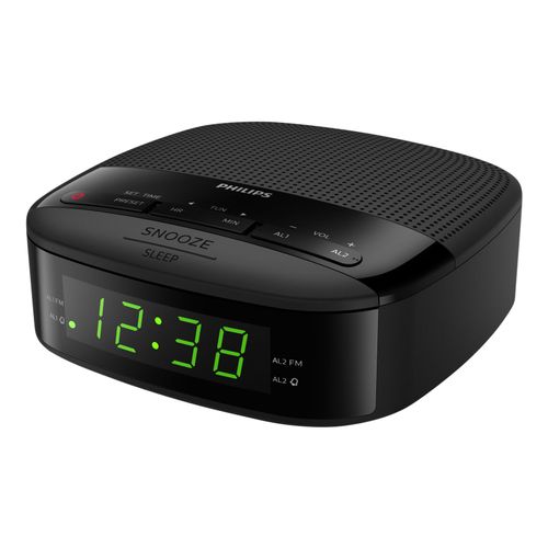Radio-réveil Double Alarme Noir Tar3205
