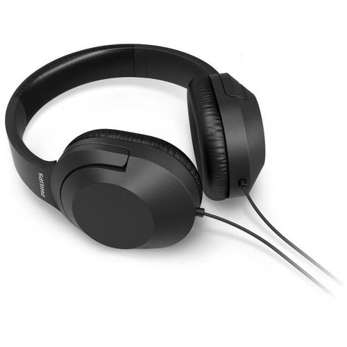 Casque Stéréo - Arceau Léger - Haut-parleurs 40mm - Coussinets De Coque Doux - Noir - Tah2005bk