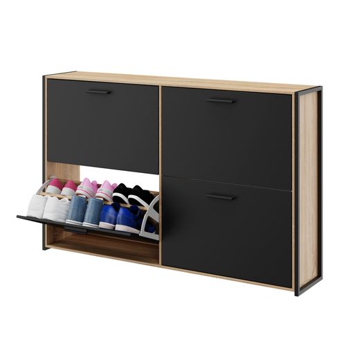 Meuble à Chaussures - Armoire à Chaussures Couleur Noir / Bois