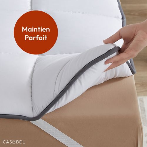 Surmatelas 140x190 Cm, 600gsm, Extra Moelleux, Blanc