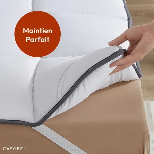 Surmatelas 180x190 Cm, 600gsm, Extra Moelleux, Blanc