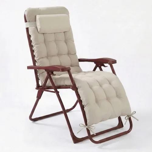 Chaise Pliante Zéro Gravité Terracotta Avec Coussin Deperlant