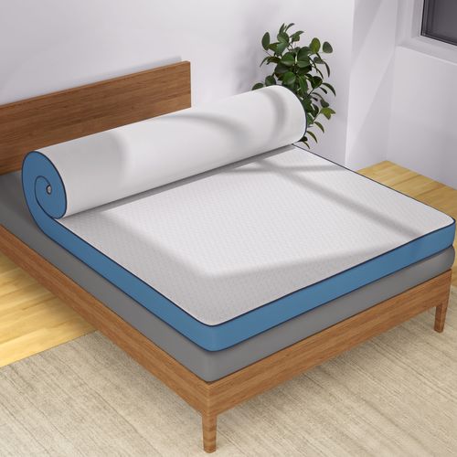 Surmatelas 160 X 200 Cm à Mémoire De Forme - Epaisseur 7 Cm - Double Face Réversible + Housse Coton