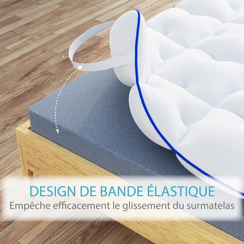 Surmatelas Diamant 140 X 190 Cm En Microfibre