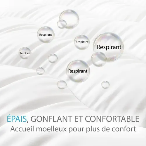 Surmatelas Nuage 140x190 Cm En Microfibre - Confort Optimal - Moelleux, Respirant