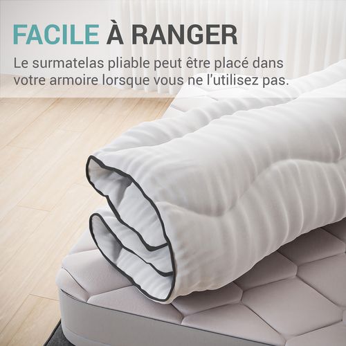 Surmatelas Nuage 140x200 Cm En Microfibre - Confort Optimal - Moelleux, Respirant
