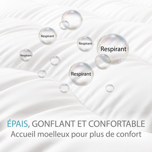 Surmatelas Nuage 140x200 Cm En Microfibre - Confort Optimal - Moelleux, Respirant