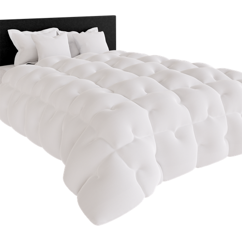 Couette 200x200 cm Chaude Grand Froid Diamant Blanc Garnissage densité 700 g/m2