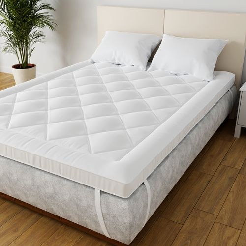 Surmatelas 140x190 Cm Respirant En Microfibre, Antidérapant, Hypoallergénique
