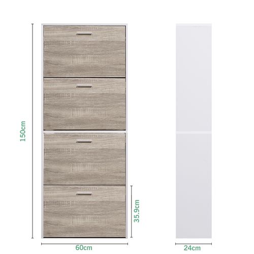 Meuble à Chaussures - Ensemble 2 Pièces, Rangement 6 Niveaux Pratique En Mdf Noir