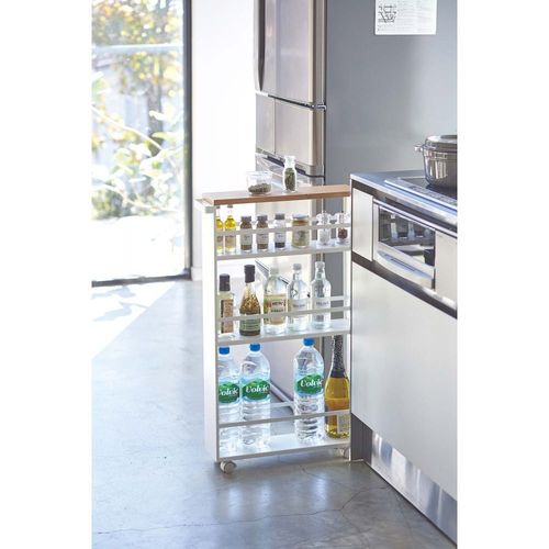 Desserte De Cuisine En Métal Et Bois Tower Blanc