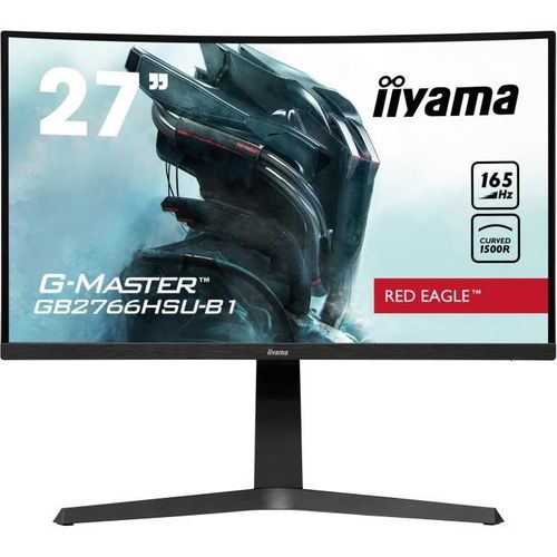 Ecran PC Gamer Incurvé - Gb2766hsu-b1 - G-master - 27 Fhd - Dalle Va - 1 Ms - 165hz - Hdmi 2