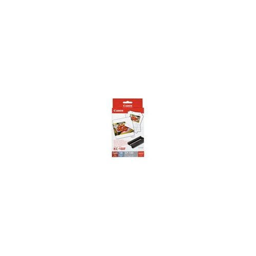 Canon KC-18IF - 1 - (18 feuille(s) x 1) kit rubans d'impression / étiquettes - pour SELPHY CP1000, CP1200, CP1300, CP330, CP530, CP770, CP780, CP790, CP800, CP820, CP910
