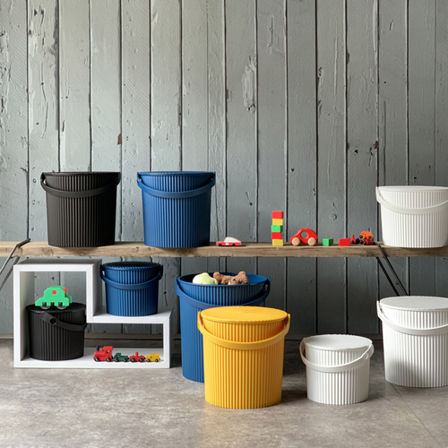 Seau Omni Outil Bleu - 28x27x26 Cm, Résistant Au Froid Et à La Chaleur, Adapté Alimentaire Et Assise Jusqu'à 150 Kg