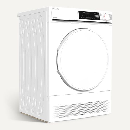 Sèche linge hublot SHARP KD-NCB8S7PW91-FR 8kg vue 3/4