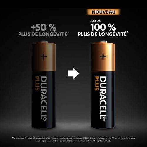 Piles Alcalines Aa Plus, 1.5 V Lr6 Mn1500, Paquet De 12