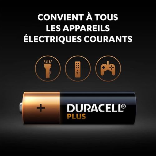 Piles Alcalines Aa Plus, 1.5 V Lr6 Mn1500, Paquet De 12