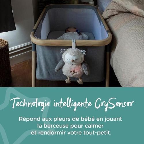Peluche Veilleuse De Luxe Avec Crysensor, 6 Sons Apaisants, USB, Lavable En Machine,