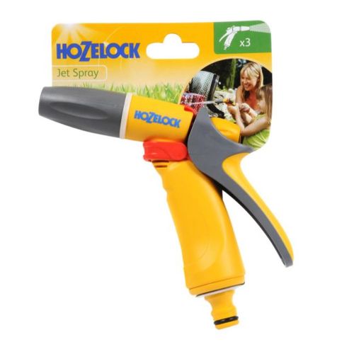 Pistolet D'arrosage Hozelock - 3 Types De Jets - Gâchette Verrouillable - Poignée Confort Soft Touch - Pour Jardin & Nettoyage - Garantie 2 Ans
