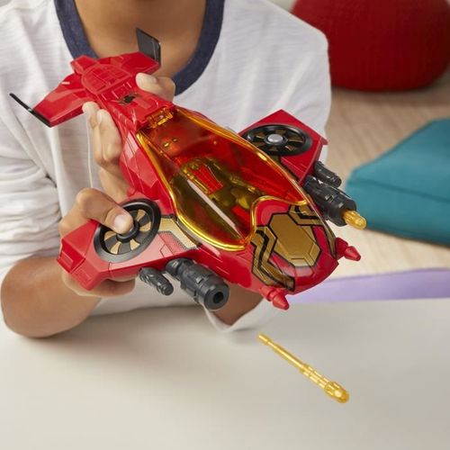 3 Figurines Jet Araignée - 15 Cm, 1 Véhicule Et 4 Projectiles - Marvel Spider-man