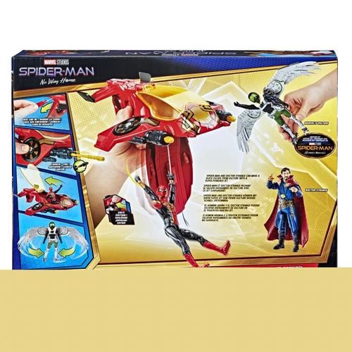 3 Figurines Jet Araignée - 15 Cm, 1 Véhicule Et 4 Projectiles - Marvel Spider-man