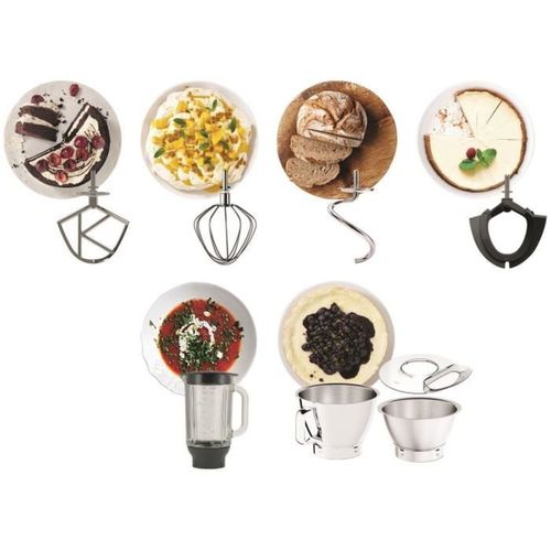 Robot Pâtissier Multifonction 1200 W Avec Balance Intégrée Et 2 Bols