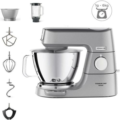 Robot Pâtissier Multifonction 1200 W Avec Balance Intégrée Et 2 Bols