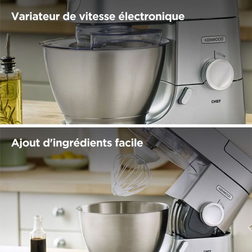 Robot Pâtissier 1000 W, Bol 4,6 L En Inox, Tête Inclinable