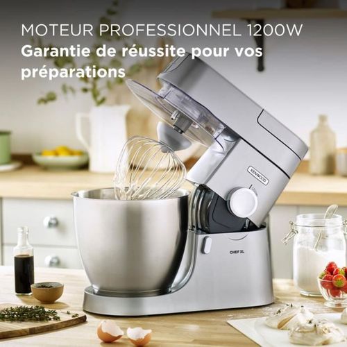 Robot Pâtissier Multifonction - Kvl4170s - Chef XL - Blender 6,7l + Hachoir Métal - Coloris Silver
