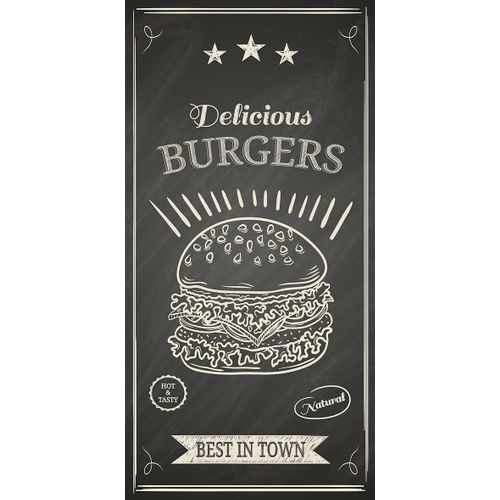 Plaque deco 20x40 FOOD vue de face
