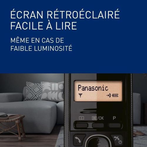 Téléphone Sans Fil  Kx-tg1611frh – Dect Avec Répondeur Et Écran LCD