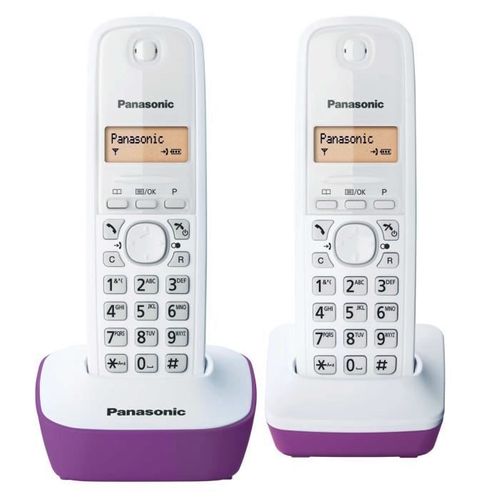 Kx-tg1612frf - Téléphone Duo Sans Fil Dect Sans Répondeur, Pourpre