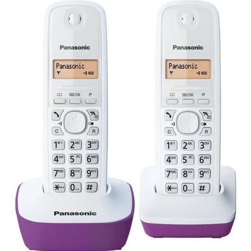 Kx-tg1612frf - Téléphone Duo Sans Fil Dect Sans Répondeur, Pourpre