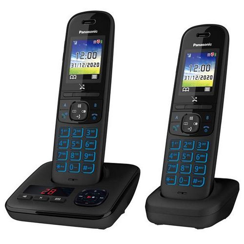 Téléphone Sans Fil Duo Dect Noir Avec Répondeur - Kxtgh722frb